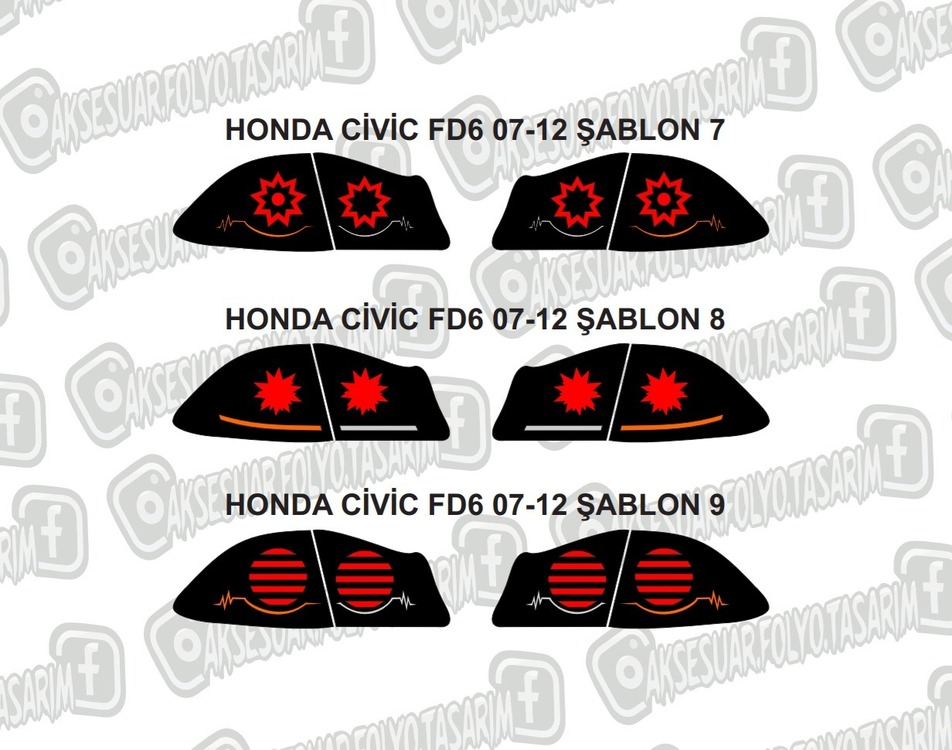 Honda Civic Fd6 07-12 Stop Folyo