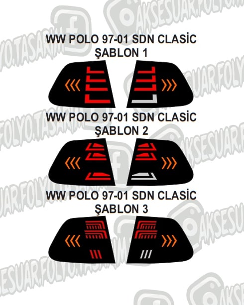 WW POLO CLASSIC 97-01 Sedan Stop Folyo