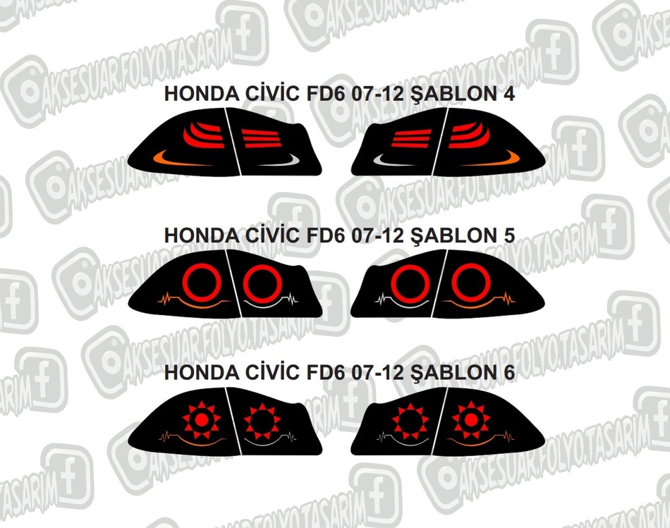 Honda Civic Fd6 07-12 Stop Folyo