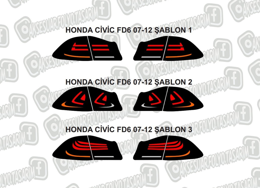 Honda Civic Fd6 07-12 Stop Folyo