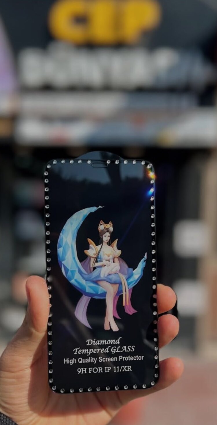 iPhone 16 pro Max taşlı kırılmaz cam