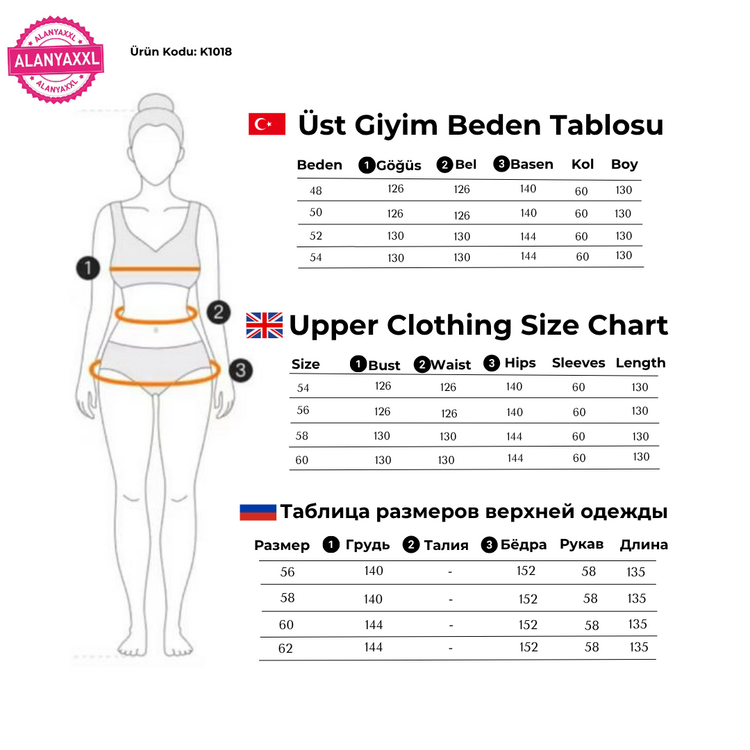 Kadın Büyük Beden Çiçek Motifli Triko Uzun Kollu Uzun Elbise