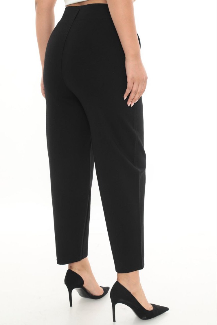 Büyük Beden Mom Fit Paça Taş Detaylı Kadın Pantolon