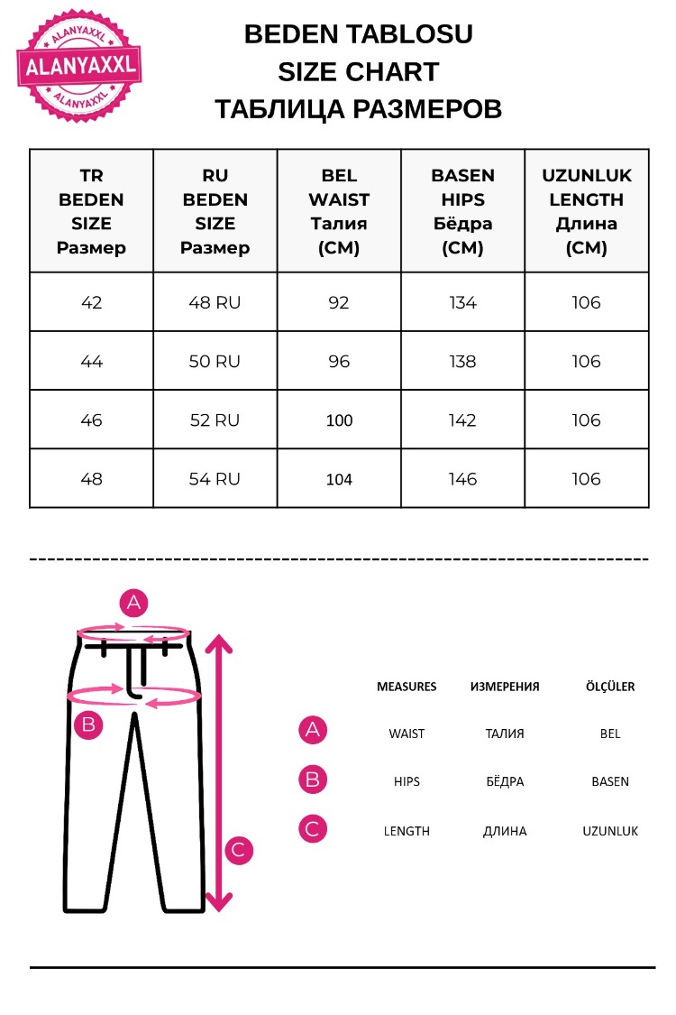Büyük Beden Mom Fit Yüksek Bel Kışlık Lastikli Kadın Pantolon