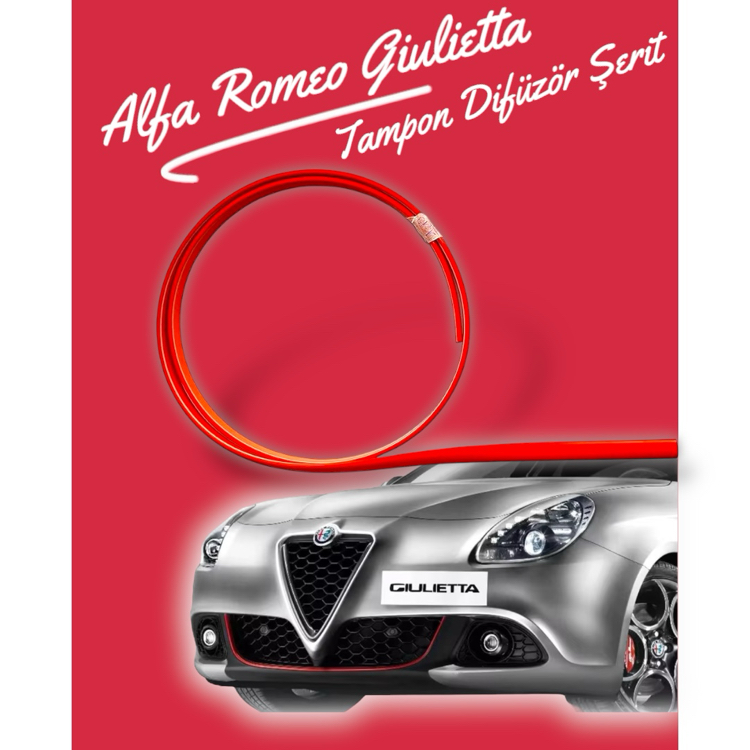 Alfa Romeo Giulietta Kırmızı Tampon & Difüzör Şerit  