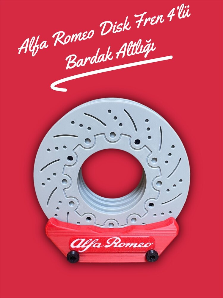 Fren Diski 4’lü Bardak Altlığı Seti