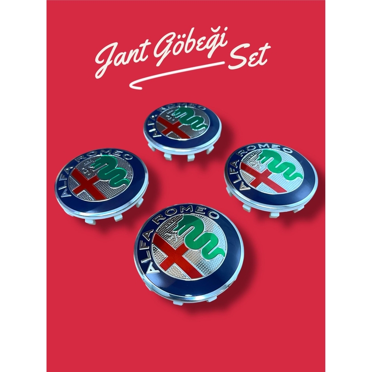 Alfa Romeo 60mm New Green Jant Göbeği Seti