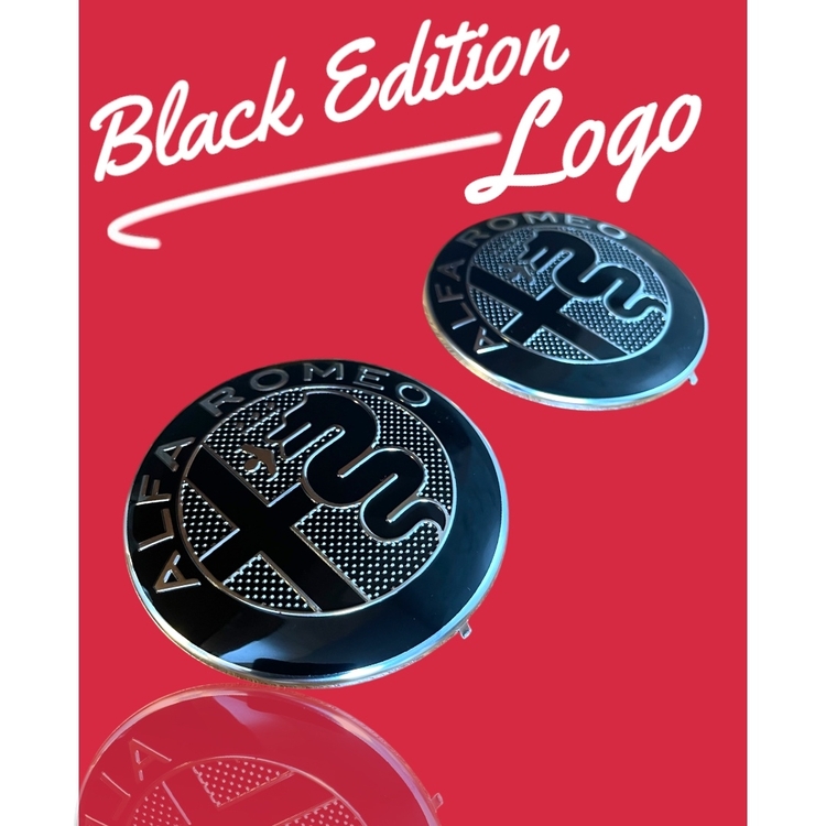 Alfa Romeo Ön-Arka Black Edition Logo Seti