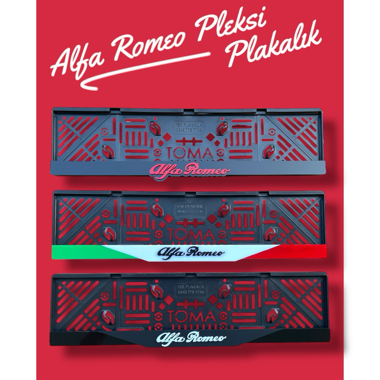 Alfa Romeo Pleksi Plakalık 1 Adet