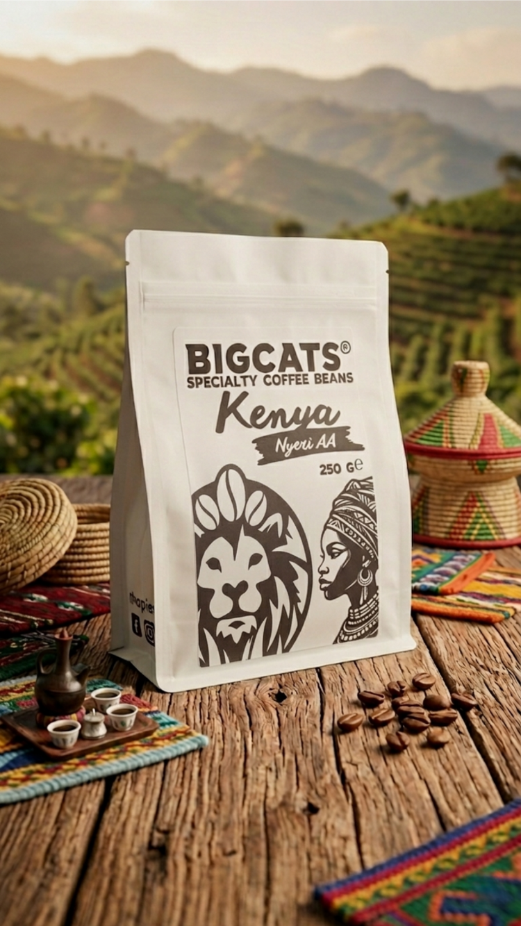 Bigcats Kenya Nyeri AA Filtre/Çekirdek Kahve 250/500/1000 Gr