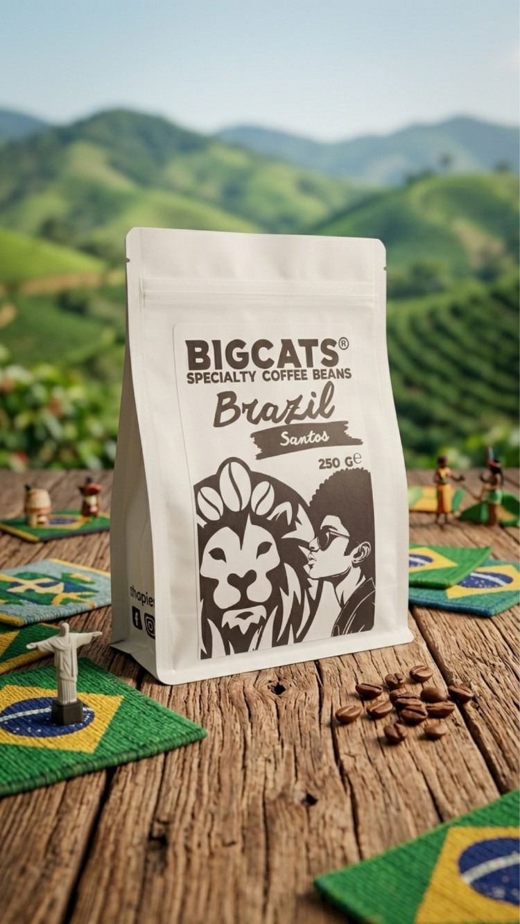 Bigcats Brezilya Santos FineCup Filtre/Espresso Kahve 250/500/1000 Gr
