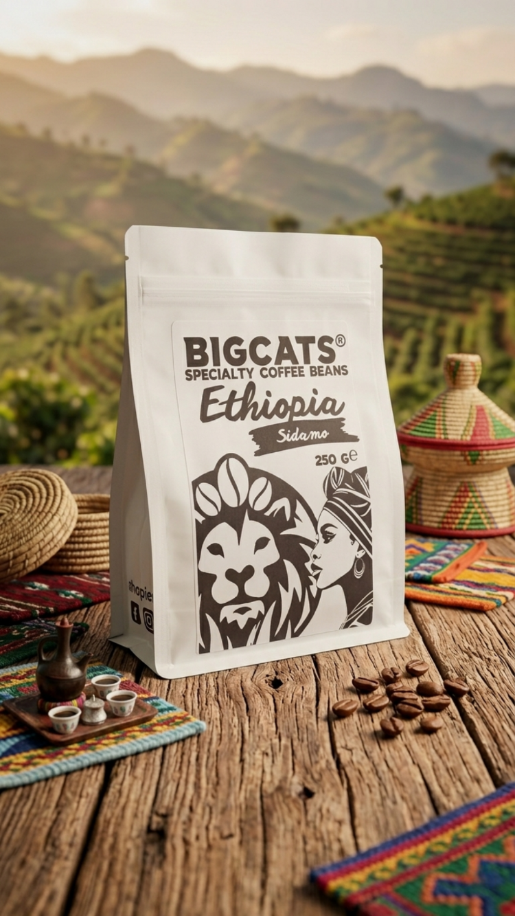 Bigcats Etiyopya Sidamo GR4 Filtre/Çekirdek Kahve 250/500/1000 Gr