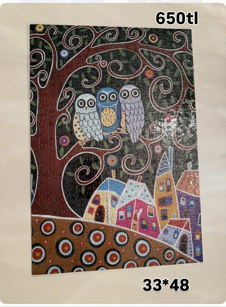 Puzzle tablo kuşlar