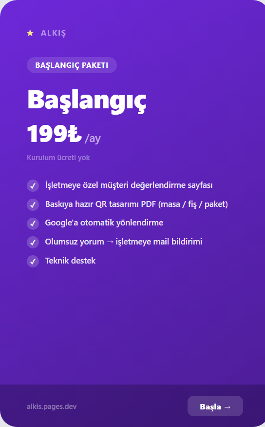 Alkış Başlangıç Aylık Abonelik