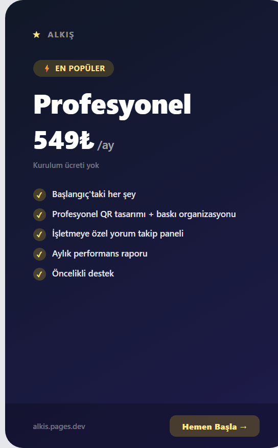 Alkış Profesyonel Aylık Abonelik