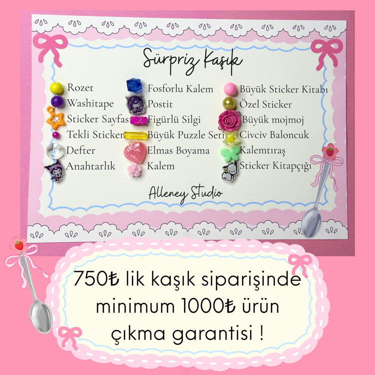 Sürpriz Kaşık Kırtasiye Temalı