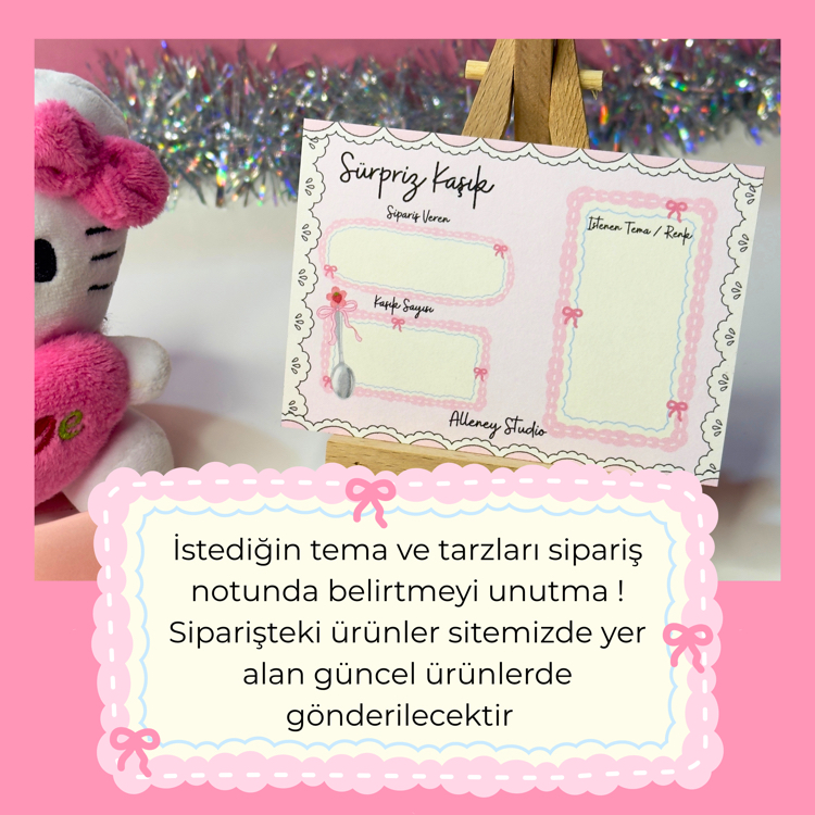 Sürpriz Kaşık Kırtasiye Temalı