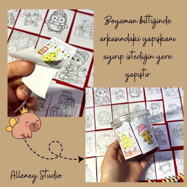 Capybara Boyama Sticker Kitapçığı