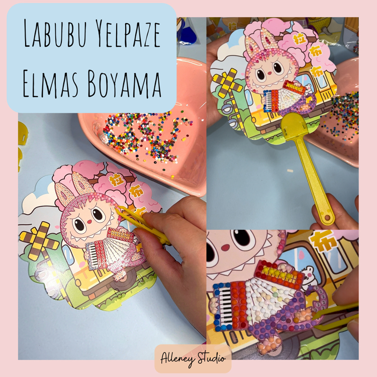Labubu Elmas Boyama Yelpaze Seti