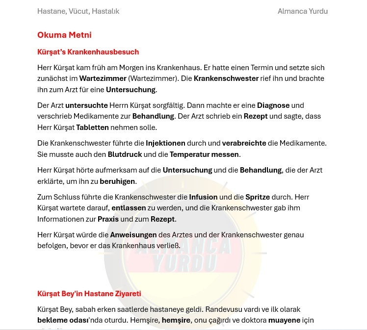 Almanca Kelime Listeleri