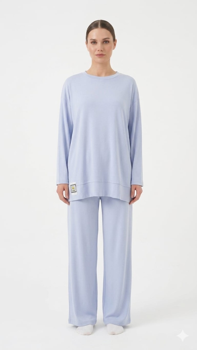 Oversize rahat kalıp ikili takım