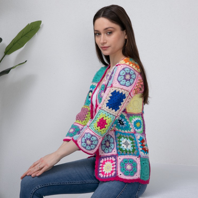 Patchwork Örgü Hırka