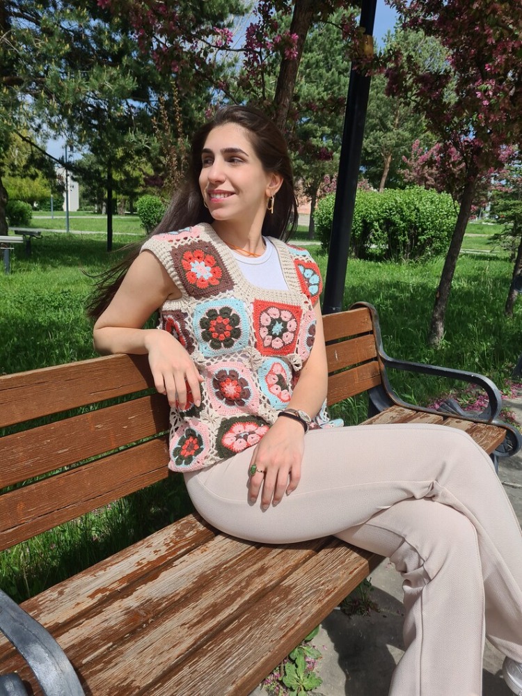 Afrika Menekşesi Örgü Süveter