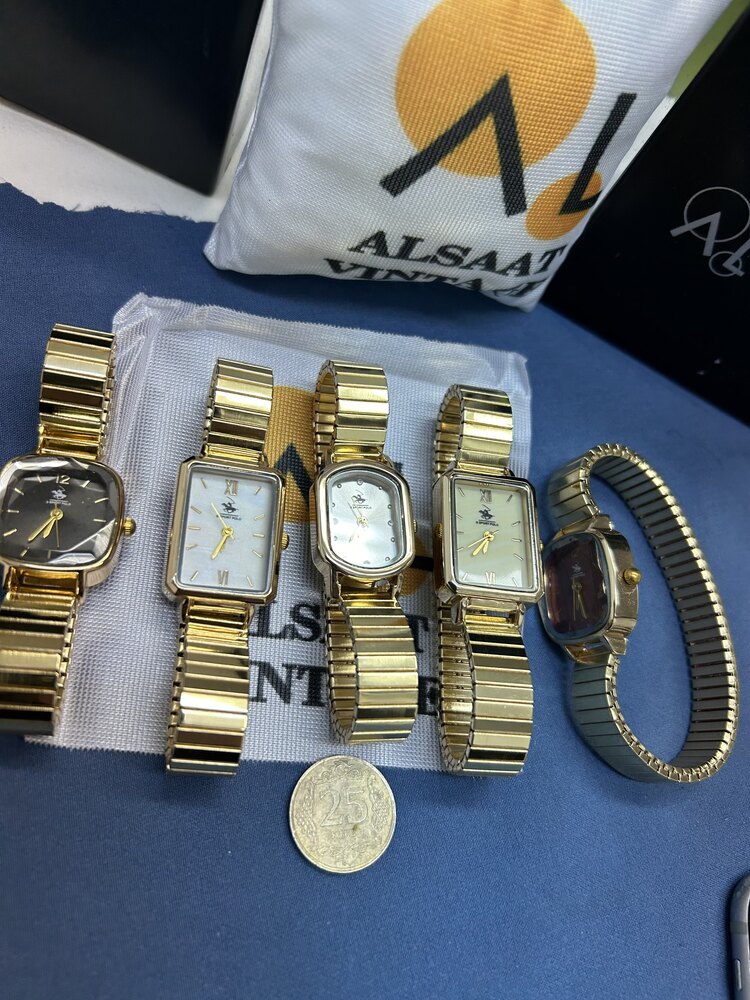 G Sport Polo yaylı kordon Vintage kadın saati