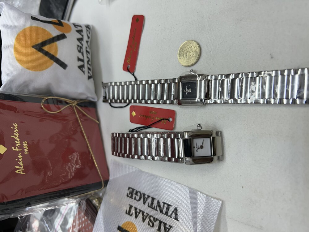Alain Frederic çelik vintage kadın saati