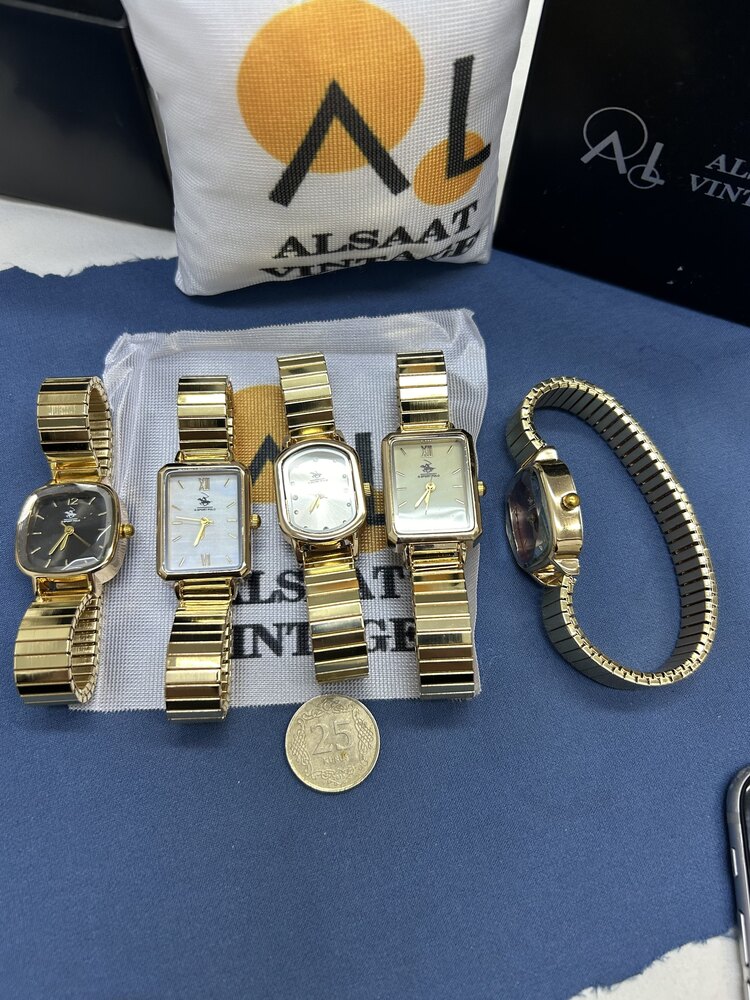 G Sport Polo yaylı kordon Vintage kadın saati