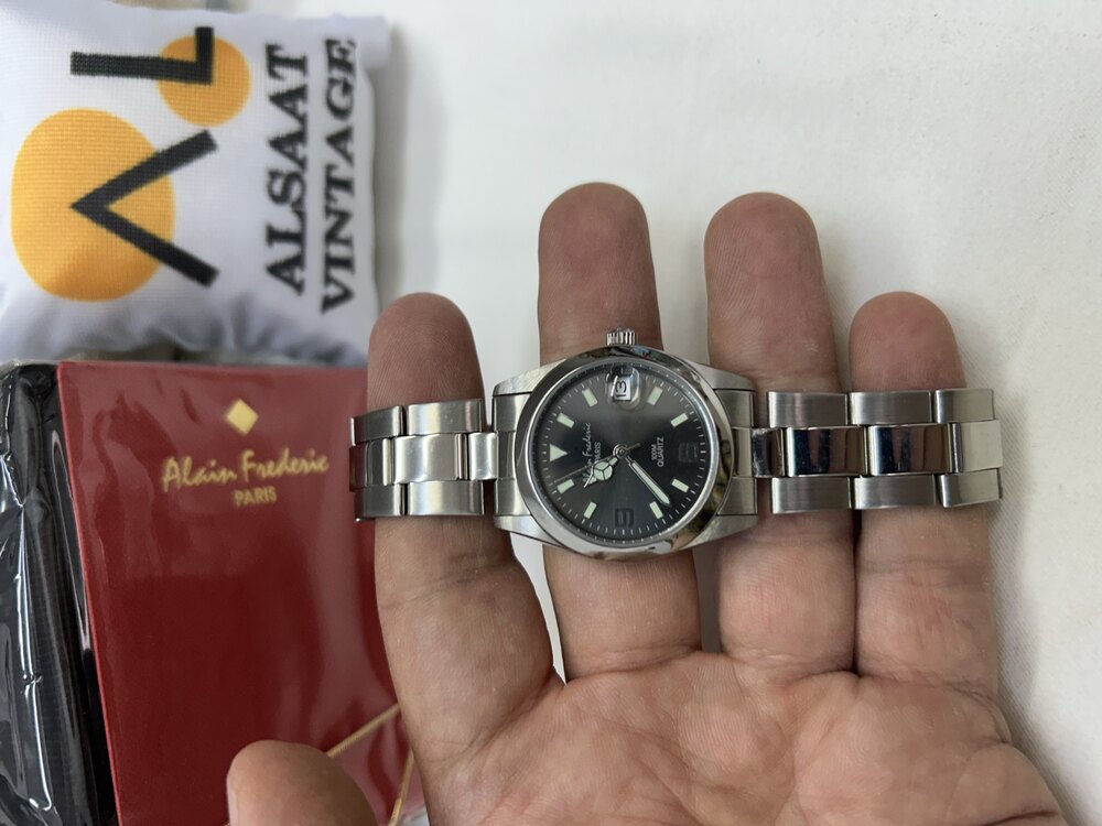 Alain Frederic çelik vintage saat