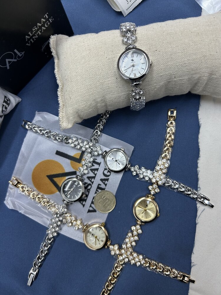 G Sport Polo taşlı Vintage kadın saati
