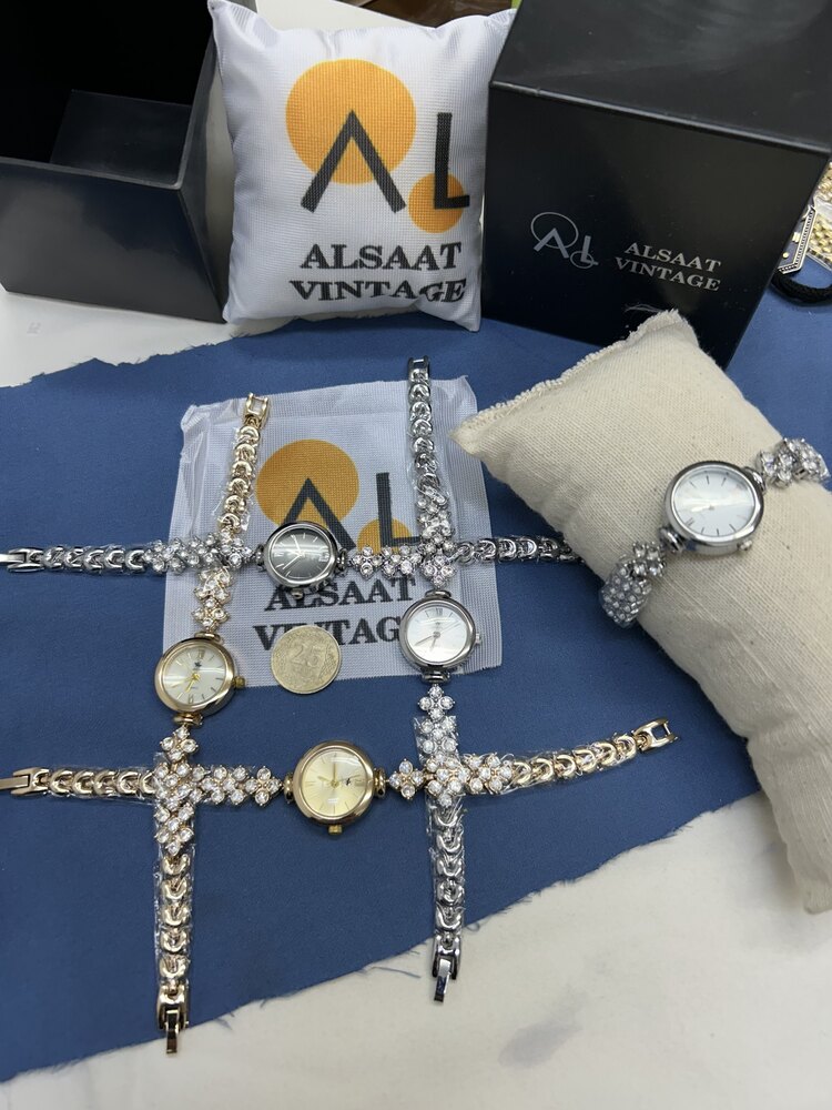 G Sport Polo taşlı Vintage kadın saati