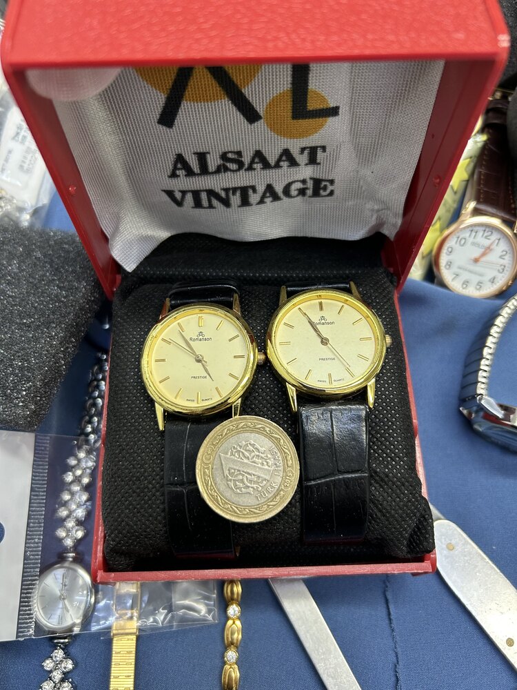 Romanson Vintage deri kordonlu unisex saat
