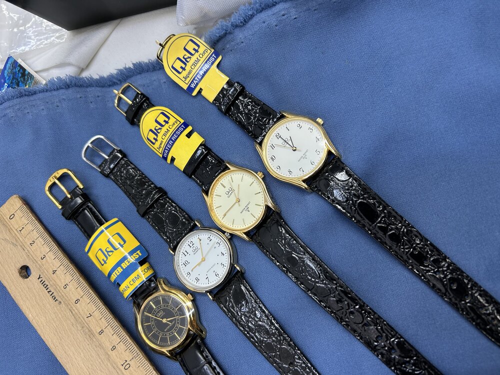 Q&Q Vintage deri kordon saatler