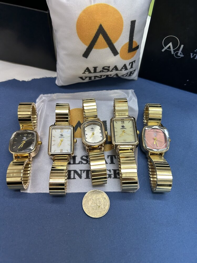 G Sport Polo yaylı kordon Vintage kadın saati