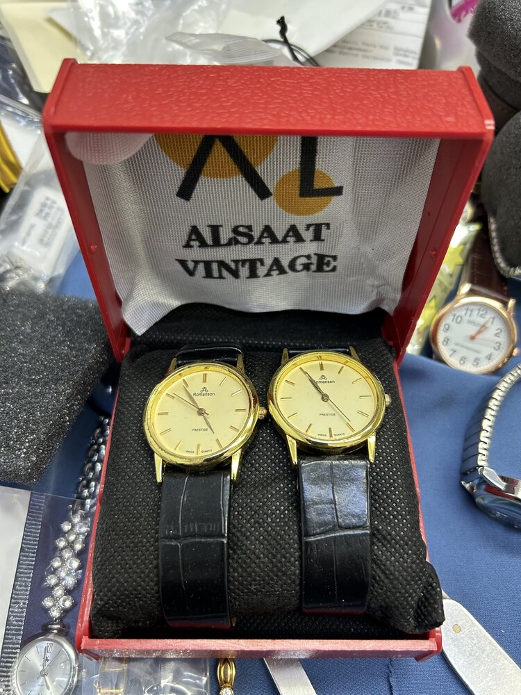 Romanson Vintage deri kordonlu unisex saat
