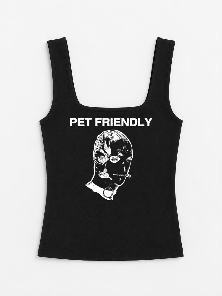 Pet Friendly - Kalın Askılı Tişört