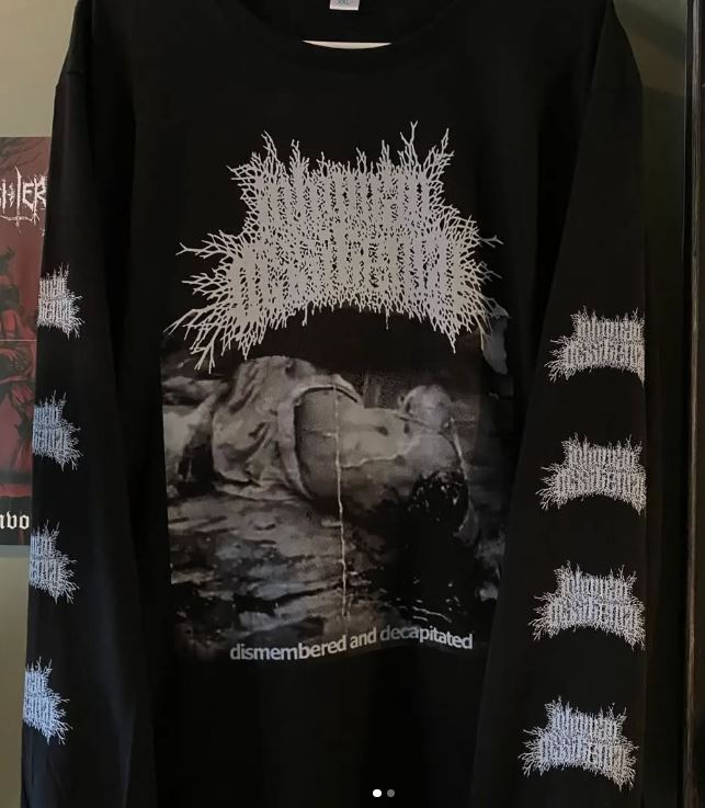lnhuman Dissilency - Dismembered & Decapitated / Uzun kollu TS  / Ön ve kol baskılı