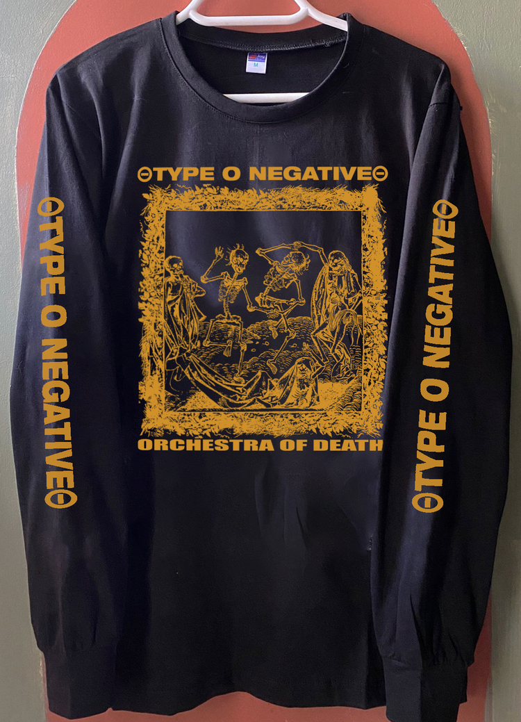 Type O Negative - Orchestra of Death - BROWN PRINT - LONG SLEEVE Tshirt #gothic #metal