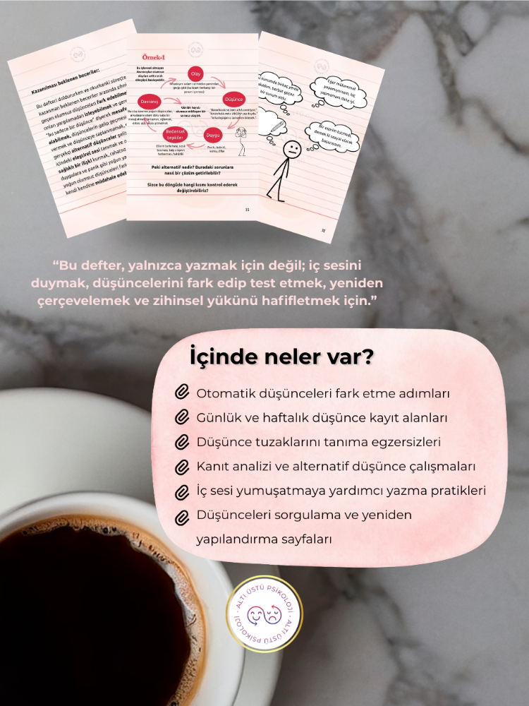 Olumsuz Düşüncelerle Başa Çıkma Defterim (Dijital)