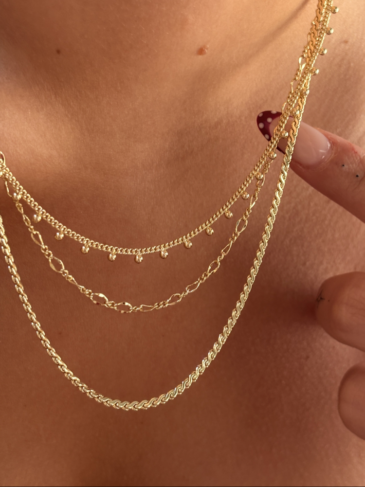 Kuyum model mini topçuklu zincir 14K vip