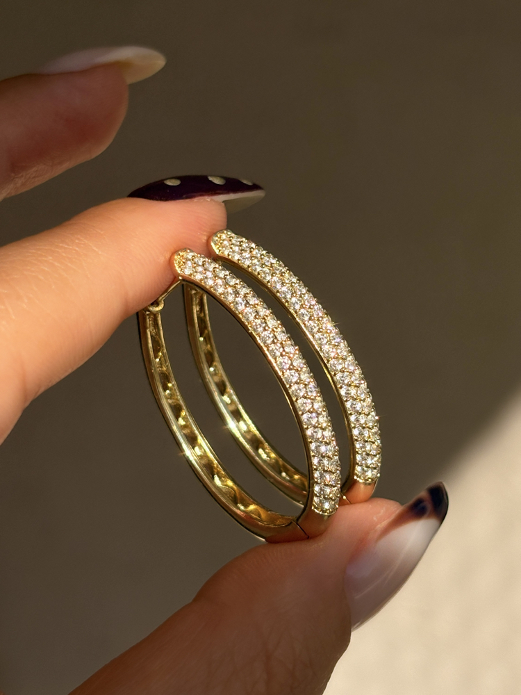 Oval suyolu küpe xuping 