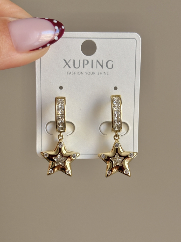 Sallantılı yıldız küpe | xuping