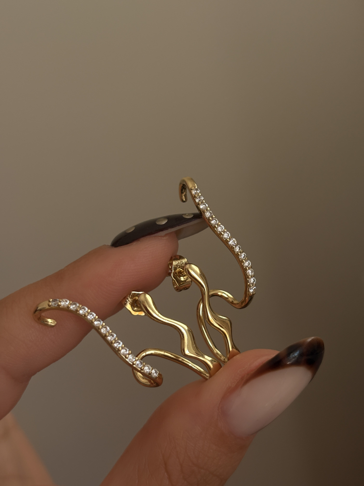 Xuping earcufflı tasarım küpe