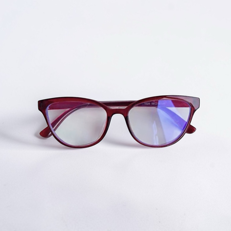 Bordo cat eye mavi ışık korumalı gözlük