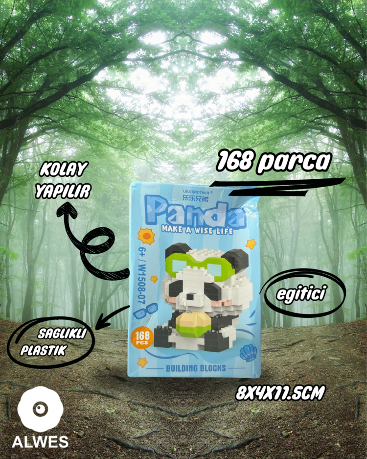 Güneşlenen Panda Lego Seti