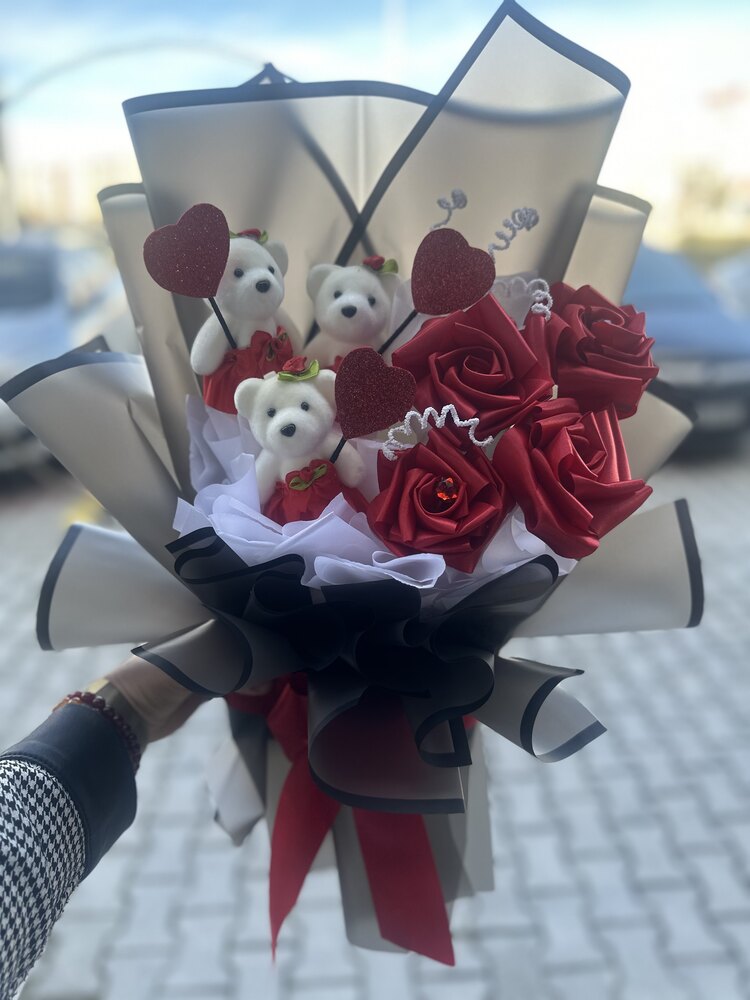 Yapay güllü şerit gül Arajman 