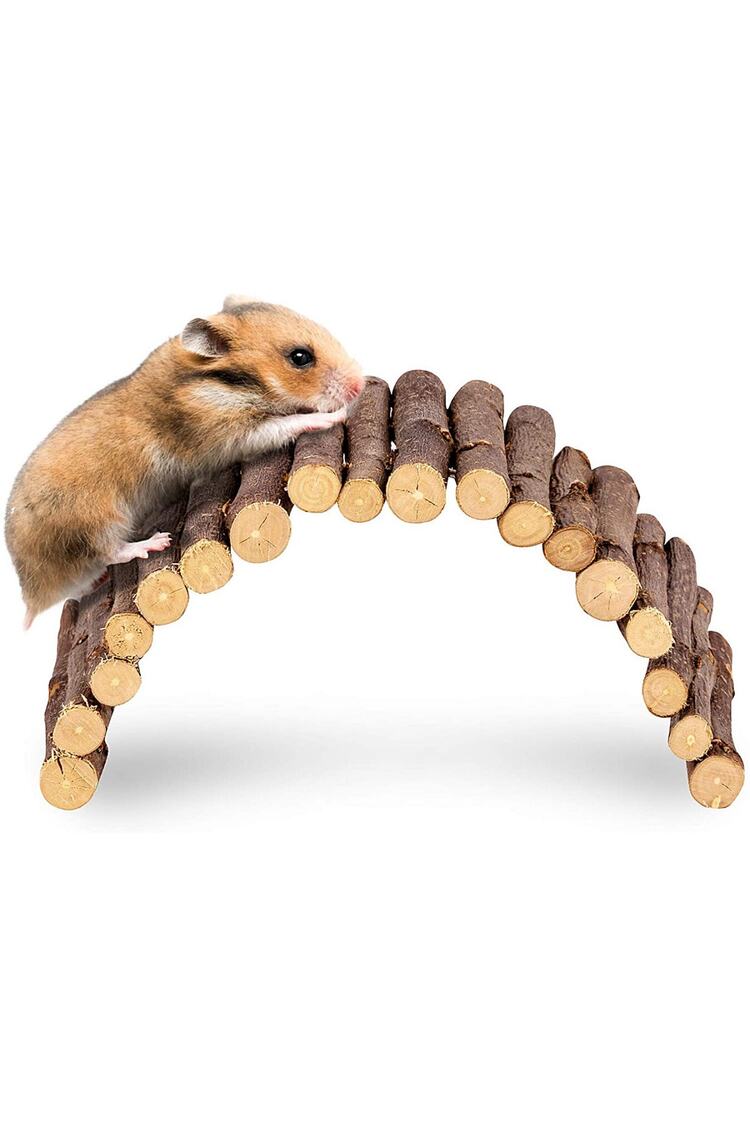 Ahşap Çubuklu Hamsterlar Için Ahşap Eğlence Köprüsü
