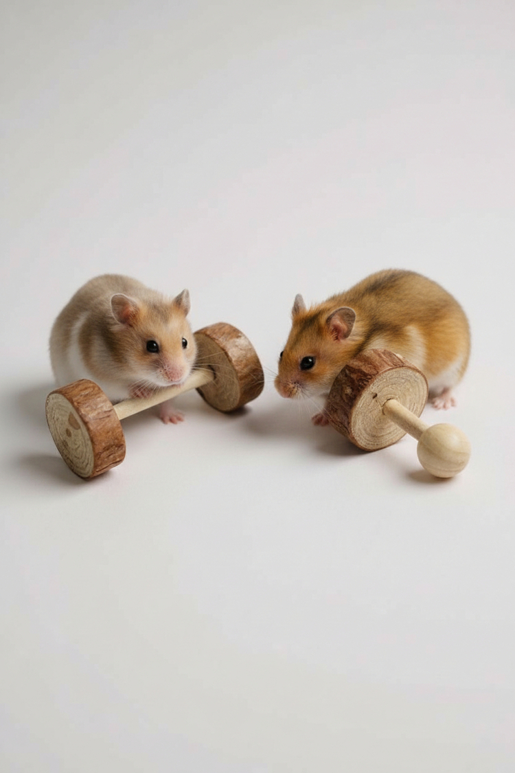 2'li Kemirgen Oyuncak Seti Hamster, Kobay ve Çinçilya için Egzersiz Oyuncağı